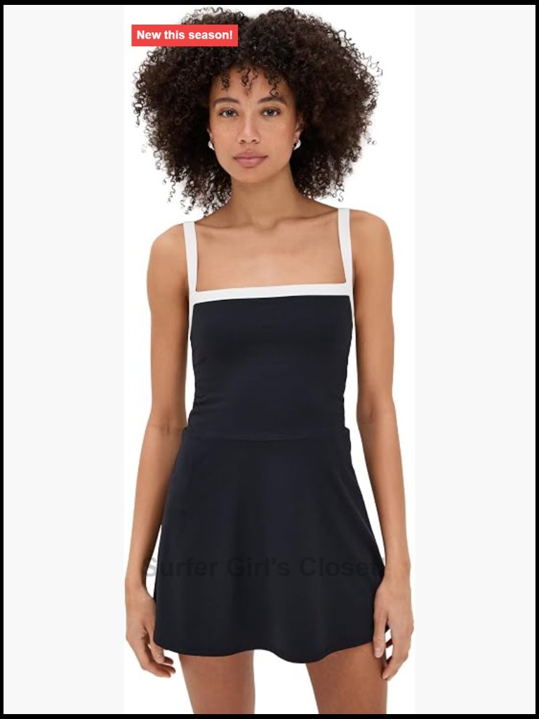 Sleeveless Square-Neck Tennis Dress With Built-In Shorts